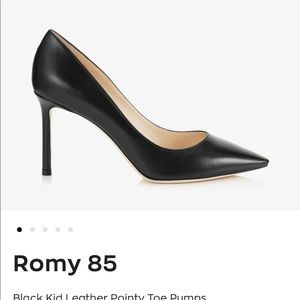 $695 JIMMY CHOO romy 85 black leather!